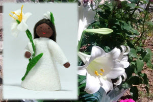 Easter Lily Fairy | Waldorf Doll Shop | Eco Flower Fairies | Handmade by Ambrosius