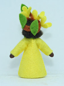 Easter Tree Prince (miniature standing felt doll, flower hat)
