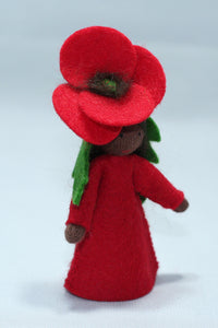 Red Poppy Fairy | Waldorf Doll Shop | Eco Flower Fairies | Handmade by Ambrosius