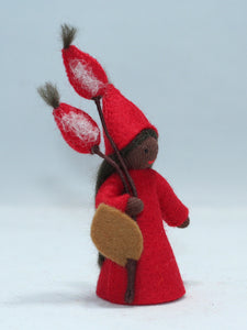 Rose Hips Fairy | Waldorf Doll Shop | Eco Flower Fairies | Handmade by Ambrosius