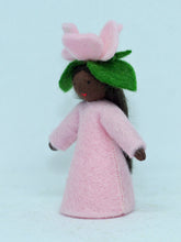 Sweet Briar Fairy (miniature standing felt doll, flower hat)