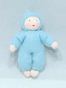 Baby Doll (miniature bendable felt doll, fair skin) - Eco Flower Fairies LLC - Waldorf Doll Shop - Handmade by Ambrosius