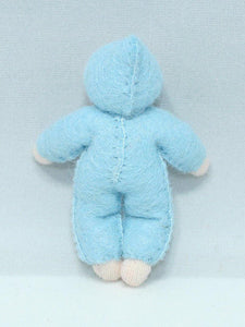Baby Doll (miniature bendable felt doll, fair skin) - Eco Flower Fairies LLC - Waldorf Doll Shop - Handmade by Ambrosius