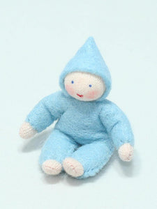 Baby Doll (miniature bendable felt doll, fair skin) - Eco Flower Fairies LLC - Waldorf Doll Shop - Handmade by Ambrosius