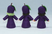 Plum Fairy Doll – 2.5" & 3" Handmade Felt Waldorf Decorations by Ambrosius