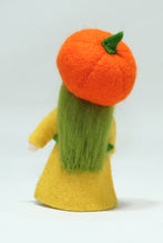 Pumpkin Fairy Doll – 2.5" & 3.5" Handmade Felt Waldorf Decorations by Ambrosius
