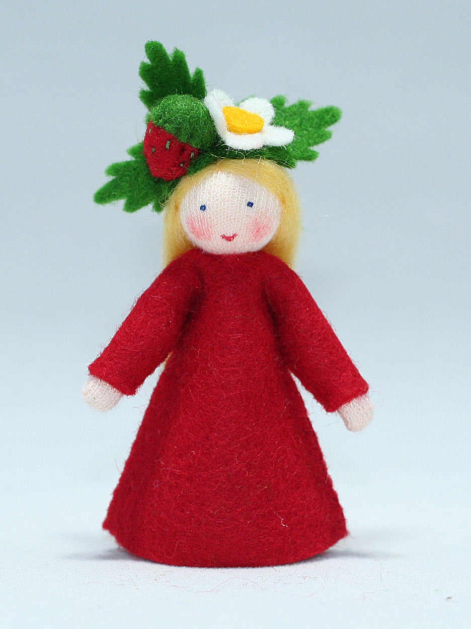 Wild Strawberry Fairy | Waldorf Doll Shop | Eco Flower Fairies | Handmade by Ambrosius