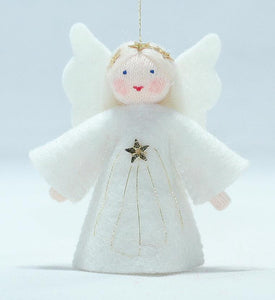 Handmade Christmas Angel Doll by Ambrosius – Eco-Friendly Wool Felt Waldorf Toy from Eco Flower Fairies LLC