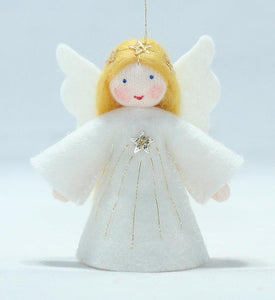 Handmade Christmas Angel Doll by Ambrosius – Eco-Friendly Wool Felt Waldorf Toy from Eco Flower Fairies LLC