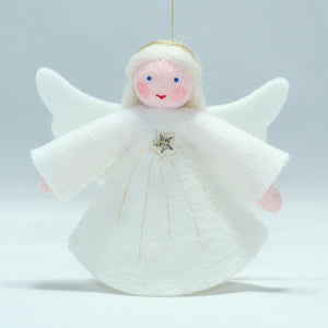 Handmade Christmas Angel Doll by Ambrosius – Eco-Friendly Wool Felt Waldorf Toy from Eco Flower Fairies LLC