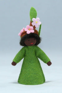 Handmade Apple Blossom Fairy Doll by Ambrosius – Eco-Friendly Wool Felt Waldorf Toy from Eco Flower Fairies LLC