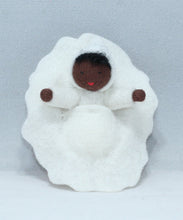 Handmade Baby Doll in Walnut Manger by Ambrosius – Eco-Friendly Wool Felt Waldorf Toy from Eco Flower Fairies LLC