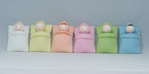 Dollhouse Baby Sibling – 2” Handmade Felt Waldorf Doll by Ambrosius