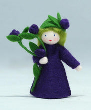 Handmade Blueberry Fairy Doll by Ambrosius – Eco-Friendly Wool Felt Waldorf Toy from Eco Flower Fairies LLC
