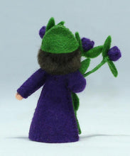 Blueberry Fairy Doll – 2.5” Handmade Felt Waldorf Decoration by Ambrosius