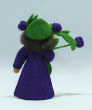 Blueberry Fairy Doll – 2.5” Handmade Felt Waldorf Decoration by Ambrosius
