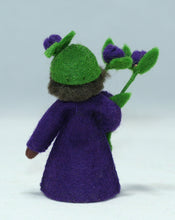 Blueberry Fairy Doll – 2.5” Handmade Felt Waldorf Decoration by Ambrosius