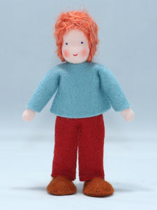 Handmade Brother Doll by Ambrosius – Eco-Friendly Wool Felt Waldorf Toy from Eco Flower Fairies LLC