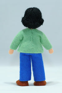 Dollhouse Brother – 4” Handmade Felt Waldorf Doll by Ambrosius