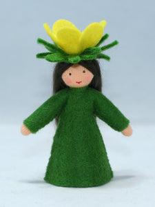 Handmade Buttercup Fairy Doll by Ambrosius – Eco-Friendly Wool Felt Waldorf Toy from Eco Flower Fairies LLC