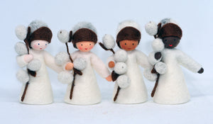 Catkin Fairy Doll – 2.5” Handmade Felt Waldorf Decoration by Ambrosius