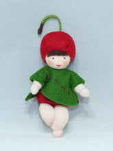 Handmade Cherry Baby Doll by Ambrosius – Eco-Friendly Wool Felt Waldorf Toy from Eco Flower Fairies LLC