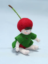 Cherry Baby Doll – 2.5” Handmade Felt Waldorf Decoration by Ambrosius