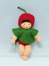Handmade Cherry Baby Doll by Ambrosius – Eco-Friendly Wool Felt Waldorf Toy from Eco Flower Fairies LLC