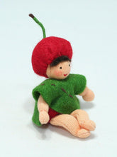 Cherry Baby Doll – 2.5” Handmade Felt Waldorf Decoration by Ambrosius