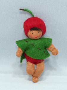 Handmade Cherry Baby Doll by Ambrosius – Eco-Friendly Wool Felt Waldorf Toy from Eco Flower Fairies LLC