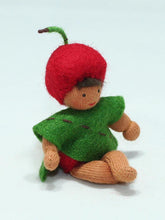 Cherry Baby Doll – 2.5” Handmade Felt Waldorf Decoration by Ambrosius