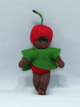 Handmade Cherry Baby Doll by Ambrosius – Eco-Friendly Wool Felt Waldorf Toy from Eco Flower Fairies LLC