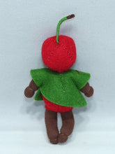 Cherry Baby Doll – 2.5” Handmade Felt Waldorf Decoration by Ambrosius