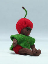 Cherry Baby Doll – 2.5” Handmade Felt Waldorf Decoration by Ambrosius