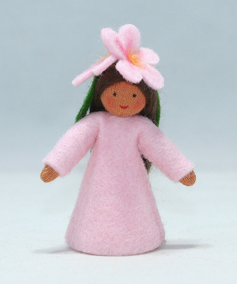 Cherry Blossom Fairy Doll  2.5 Handmade Felt Waldorf Decoration by  Ambrosius | Eco Flower Fairies | Handmade by Ambrosius  Eco Flower Fairies  LLC