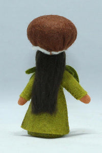 Chestnut Fairy Family Doll Set – 2.5", 3" & 3.5” Handmade Felt Waldorf Decorations by Ambrosius