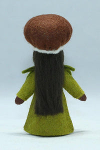 Chestnut Fairy Family Doll Set – 2.5", 3" & 3.5” Handmade Felt Waldorf Decorations by Ambrosius