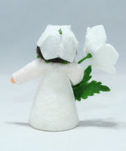 Christmas Rose Fairy Doll – 2.5” Handmade Felt Waldorf Decoration by Ambrosius
