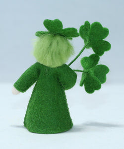 Clover Fairy Doll – 2.5” & 3" Handmade Felt Waldorf Decorations by Ambrosius