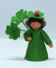Handmade Clover Fairy Doll by Ambrosius – Eco-Friendly Wool Felt Waldorf Toy from Eco Flower Fairies LLC