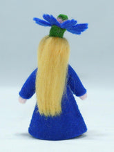 Cornflower Fairy Doll – 2.5” & 3" Handmade Felt Waldorf Decorations by Ambrosius