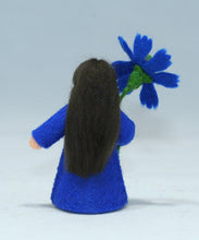 Cornflower Fairy Doll – 2.5” & 3" Handmade Felt Waldorf Decorations by Ambrosius