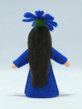 Cornflower Fairy Doll – 2.5” & 3" Handmade Felt Waldorf Decorations by Ambrosius