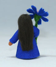 Cornflower Fairy Doll – 2.5” & 3" Handmade Felt Waldorf Decorations by Ambrosius