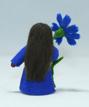 Cornflower Fairy Doll – 2.5” & 3" Handmade Felt Waldorf Decorations by Ambrosius