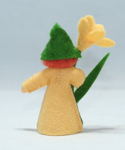 Crocus Fairy Doll – 2.5” Handmade Felt Waldorf Decoration by Ambrosius