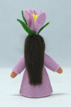 Crocus Fairy Doll – 2.5” Handmade Felt Waldorf Decoration by Ambrosius