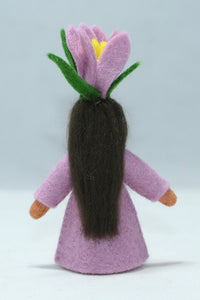Crocus Fairy Doll – 2.5” Handmade Felt Waldorf Decoration by Ambrosius