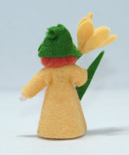 Crocus Fairy Doll – 2.5” Handmade Felt Waldorf Decoration by Ambrosius
