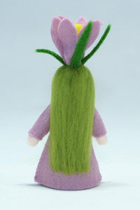 Crocus Fairy Doll – 2.5” Handmade Felt Waldorf Decoration by Ambrosius